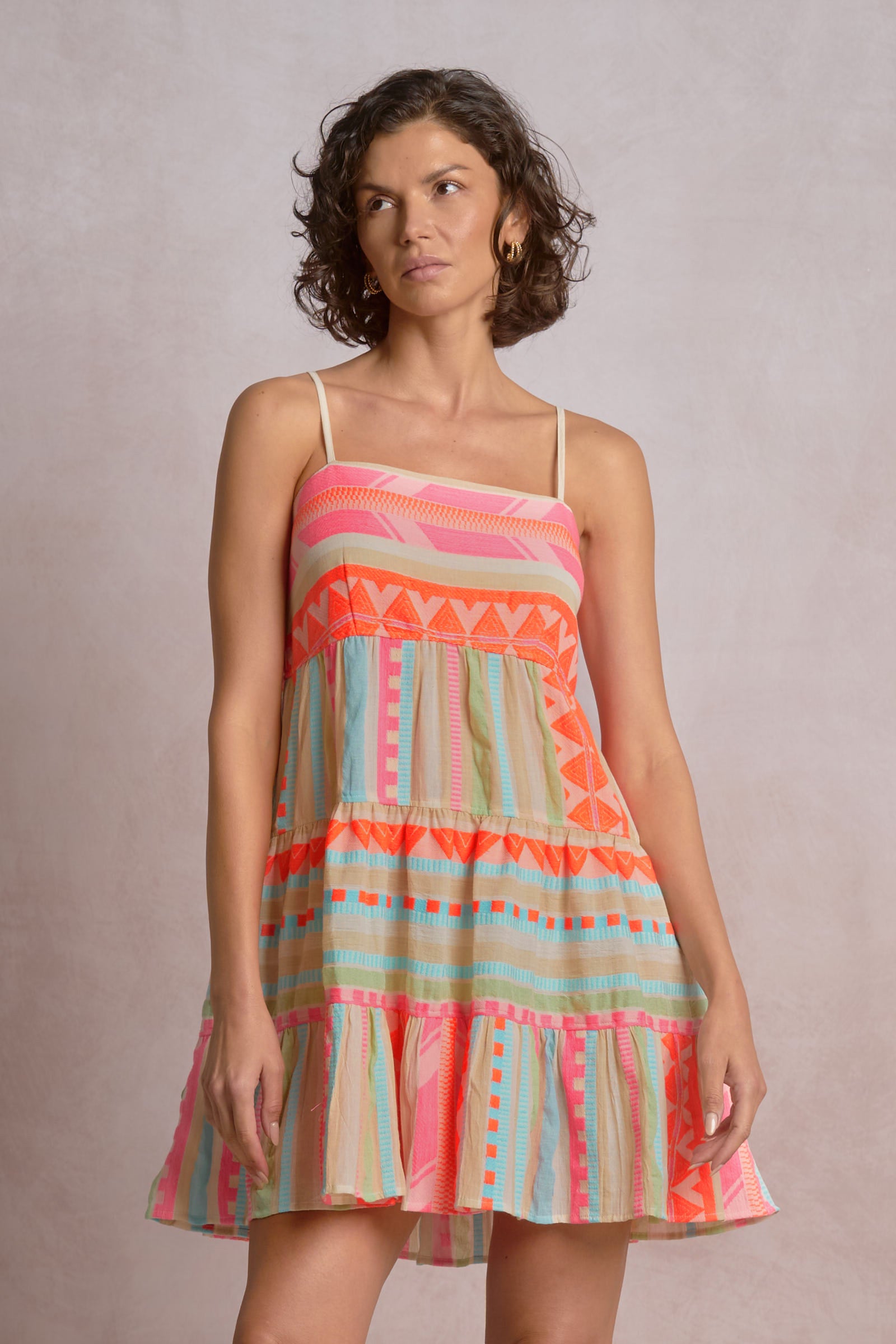 aztec maxi dress Elan Neon Mini in Multi Man behind viral dress allowing you to embrace hot01 Size:2XXS