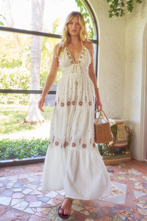 elan dresses Delaney Dress, White / XS