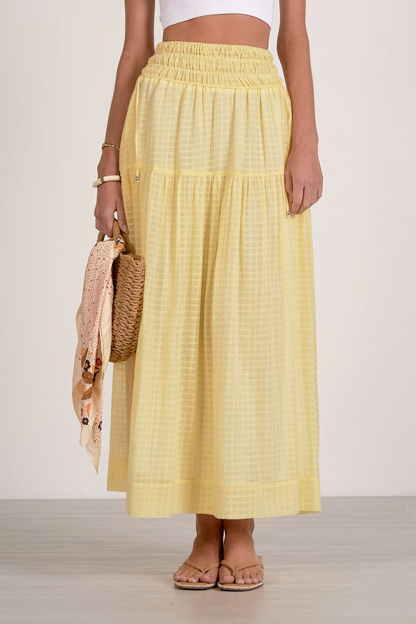 Wave Skirt Yellow - Shop Elan