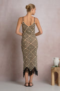 Aleki Crochet Maxi Black White Combo