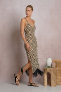 Aleki Crochet Maxi Black White Combo