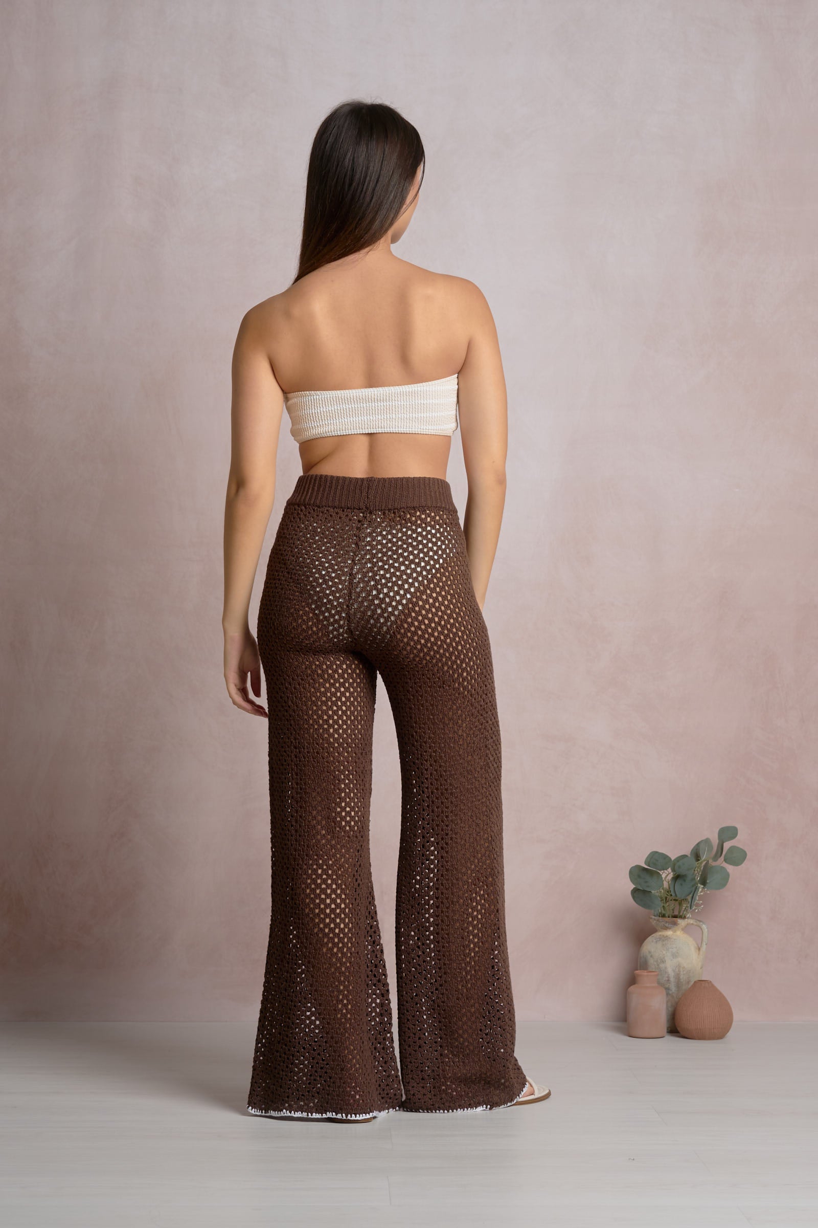 Sosa Crochet Pull-On Pants – Wide Leg Resort Crochet Pants | ELAN