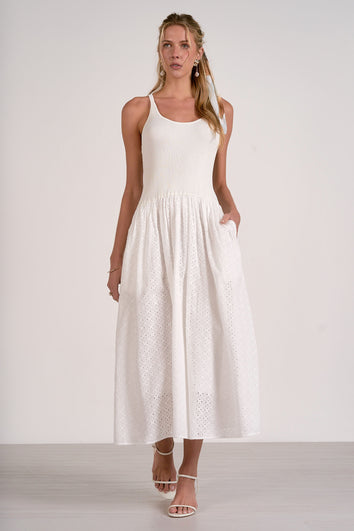 elan maxi dress Kaia Plunge Knit Deep V High Slit Resort Dress breathable fabric Elan Open Back Ruffle Sleeve