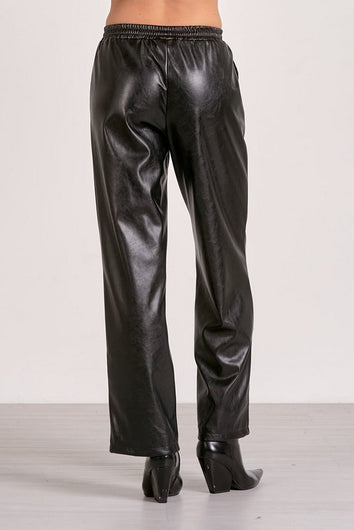 Jaya Faux Leather Pant - Shop Elan
