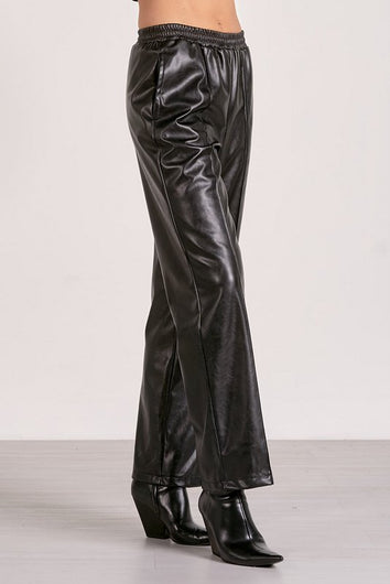 Jaya Faux Leather Pant - Shop Elan