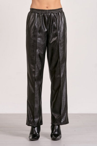 Jaya Faux Leather Pant - Shop Elan