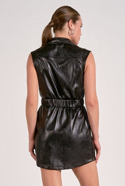 Farrah Faux Leather Dress