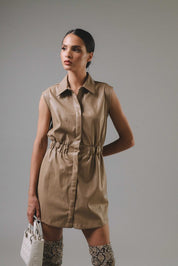 Farrah Faux Leather Dress