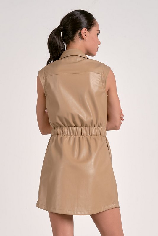 Farrah Faux Leather Dress