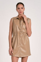 Farrah Faux Leather Dress