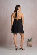 Santorini Halter Dress Black