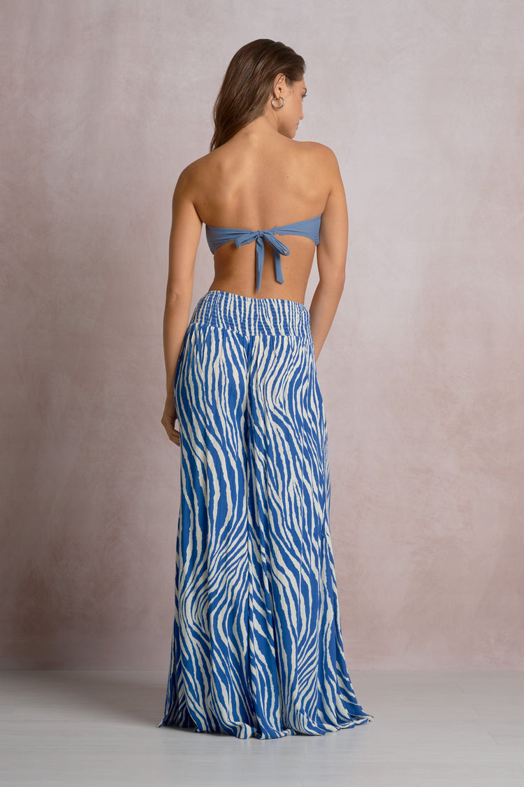 Zebra Pant Blue Zebra