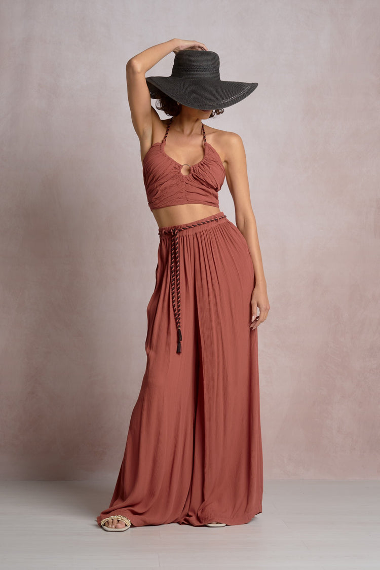 Raia Pant Dark Cayenne - Shop Elan