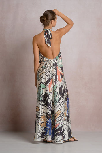 Botanical Halter Dress