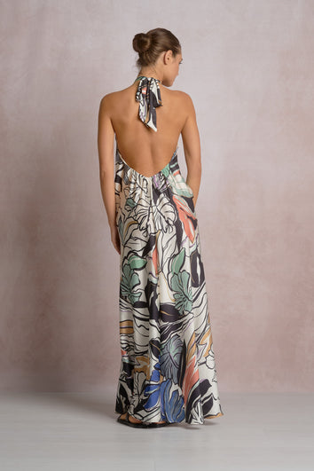 Botanical Halter Dress - Shop Elan