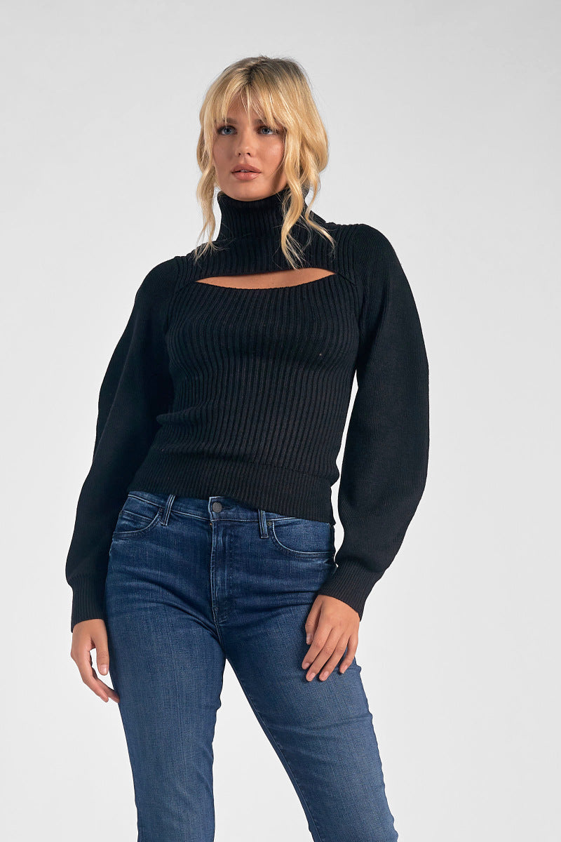 Elk Cutout Sweater - Shop Elan