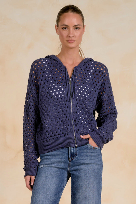 Ava Hoodie Cardigan - Shop Elan