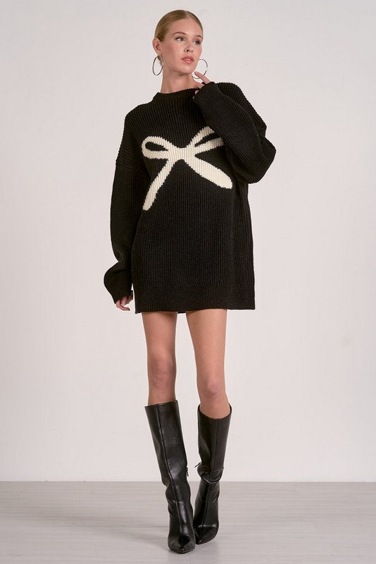 Ribbon Sweater Dress