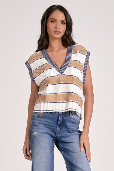 Slate Sleeveless Sweater - Shop Elan