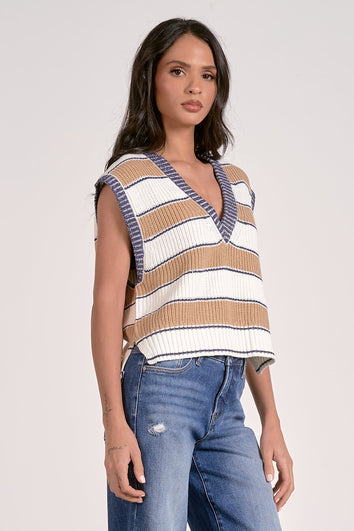 Slate Sleeveless Sweater - Shop Elan
