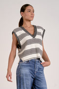 Slate Sleeveless Sweater - Shop Elan