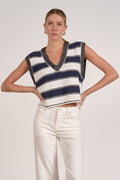 Slate Sleeveless Sweater - Shop Elan