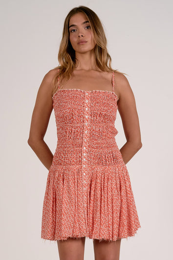 Zola Mini Dress Red Zina - Shop Elan