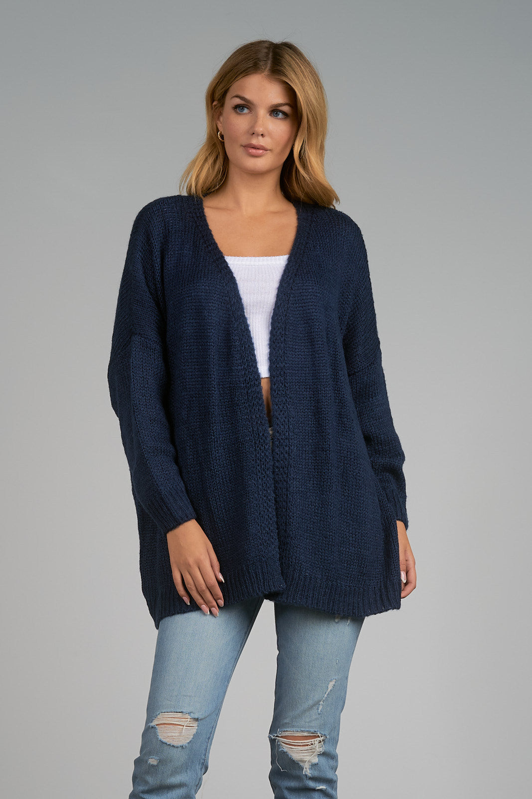 MADAME Peach Cashmere Solid Cardigan | Buy SIZE XL Cardigan Online for |  Glamly